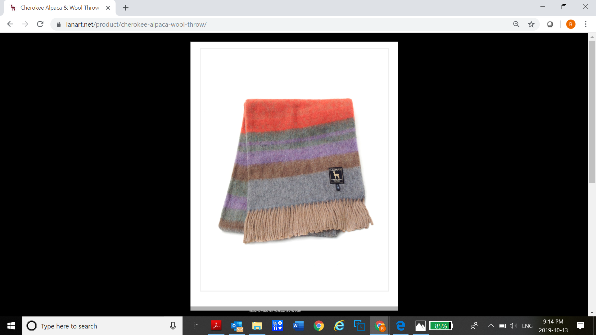 Cherokee Alpaca & Wool Throw Cherokee Alpaca & Wool Throw